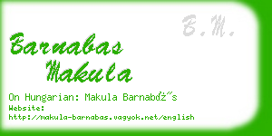 barnabas makula business card